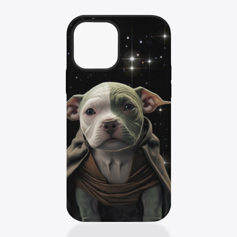 Green And White Pit Bull With Stars 