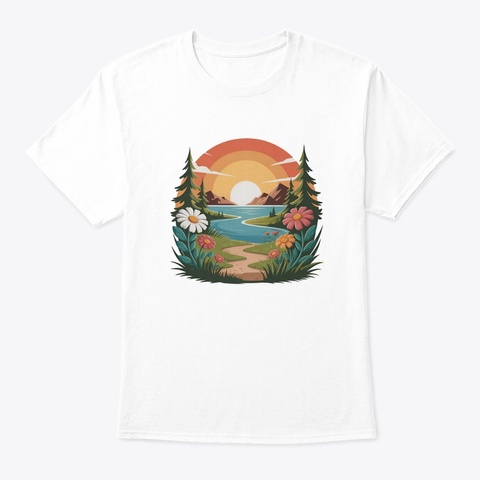 Wildflower Trail  White T-Shirt Front