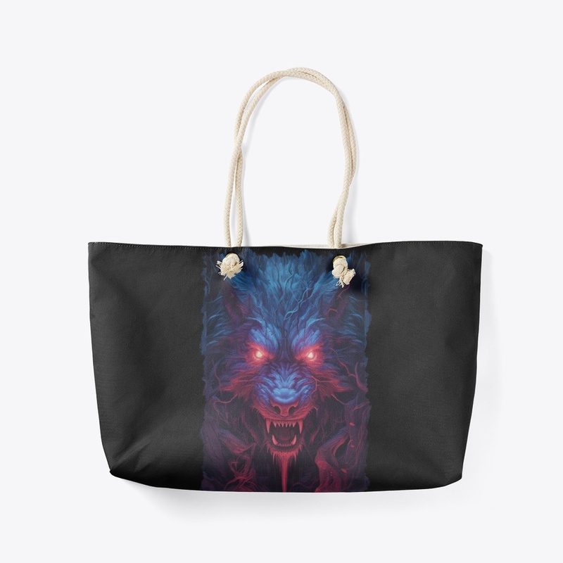 Magical enchanted wolf