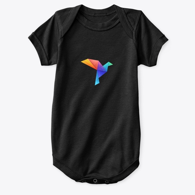 Hummingbird in origami-gradient style