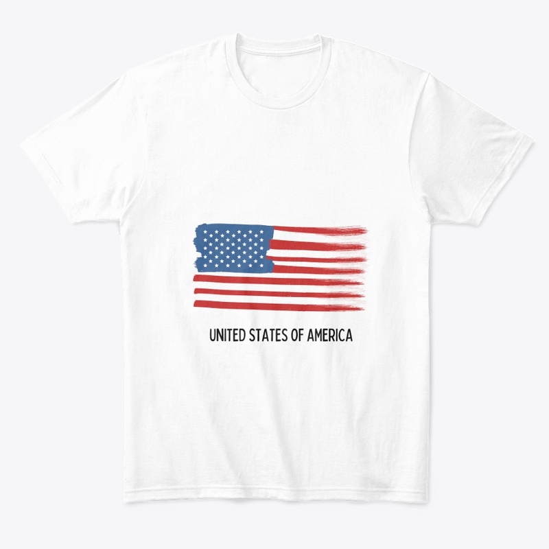 "united states america" white t-shirt 