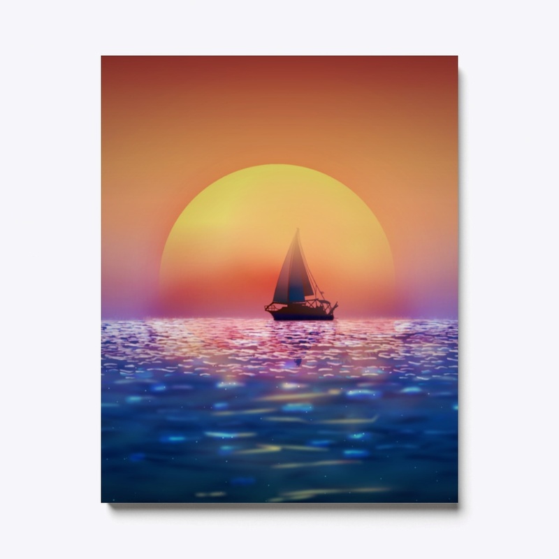 Sunset in the Sea 