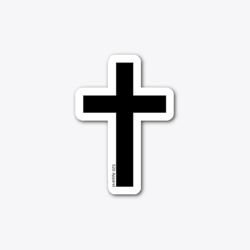 Cross Sticker Black