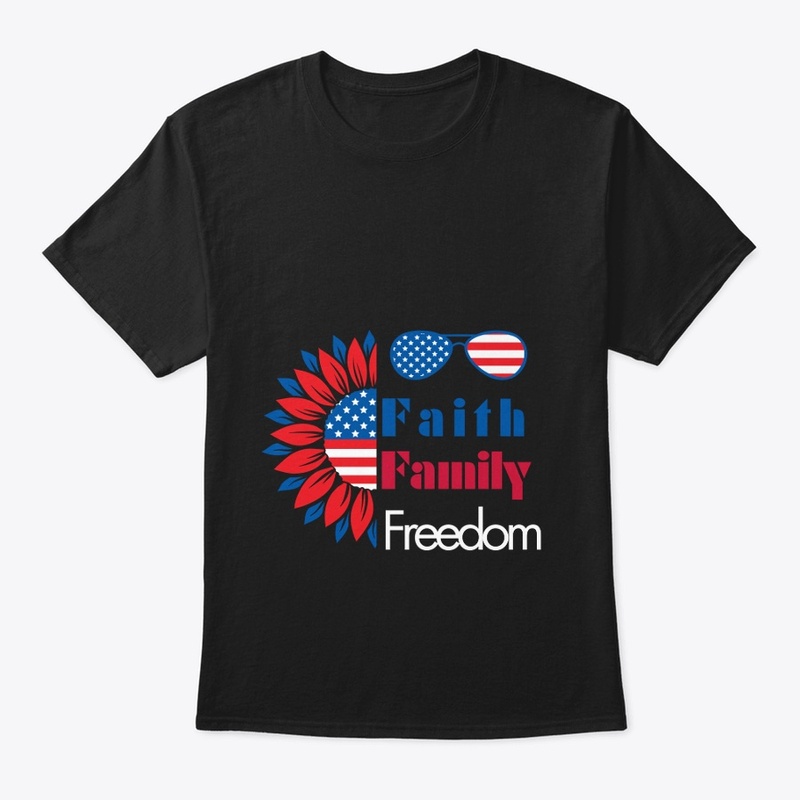4th July Faith Family Freedom Graphic