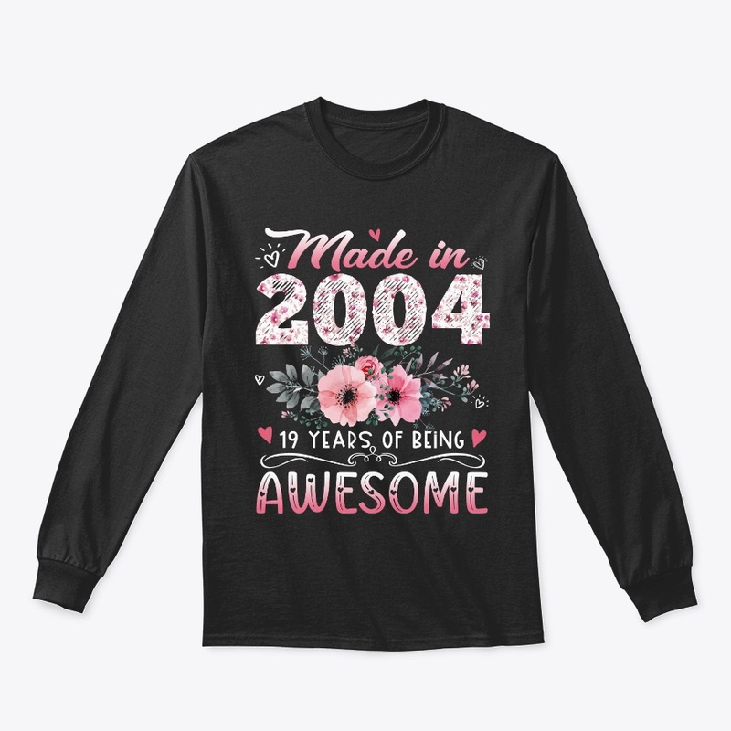 Made In 2004 Floral 19th Birthday