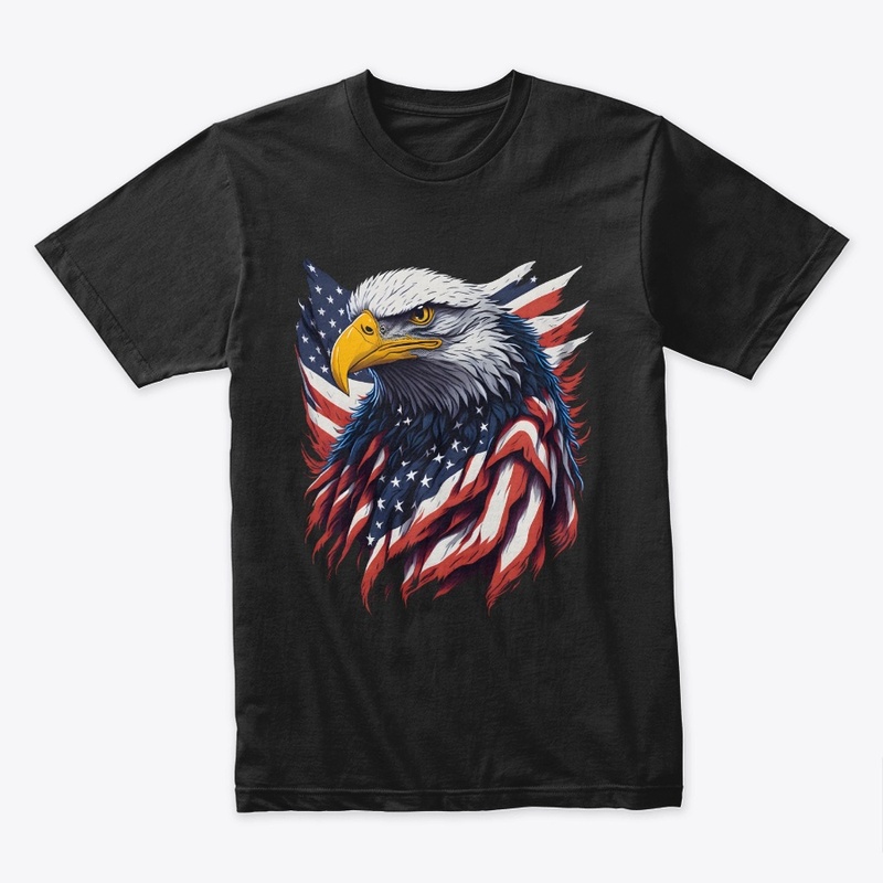The Bald Eagle With Stars and Stripes