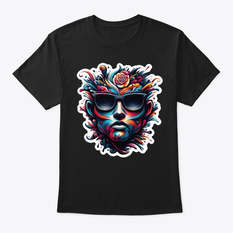 colorful abstract human face