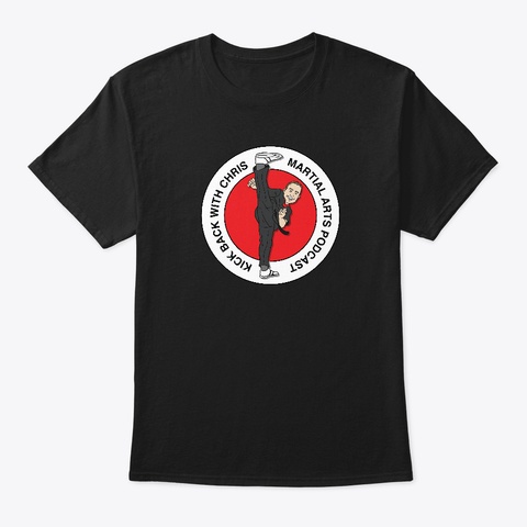 Kick Back With Chris Podcast Black T-Shirt Front