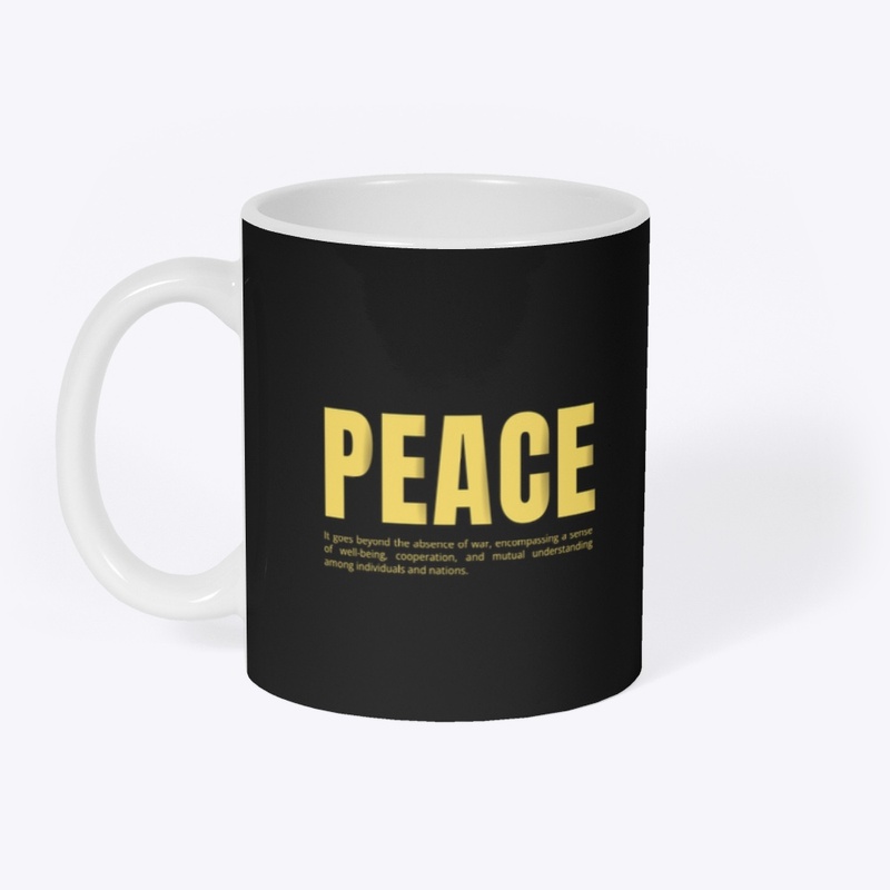 Stylish Black ‘PEACE’ T Shirt 