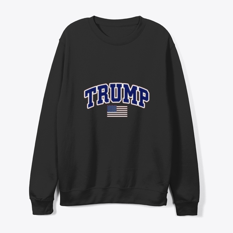 Trump and flag