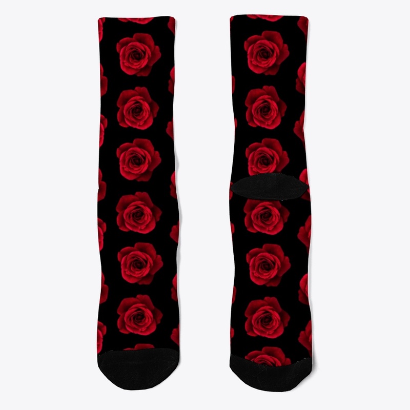 Red Rose on a black background