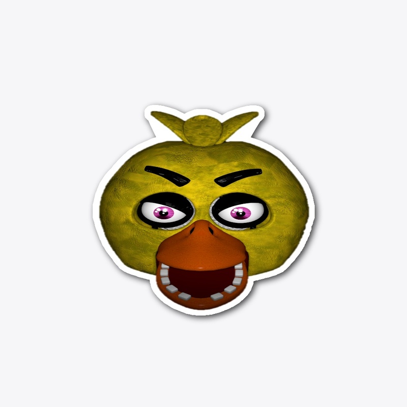Freddy Plush Sticker (Angry Chica)