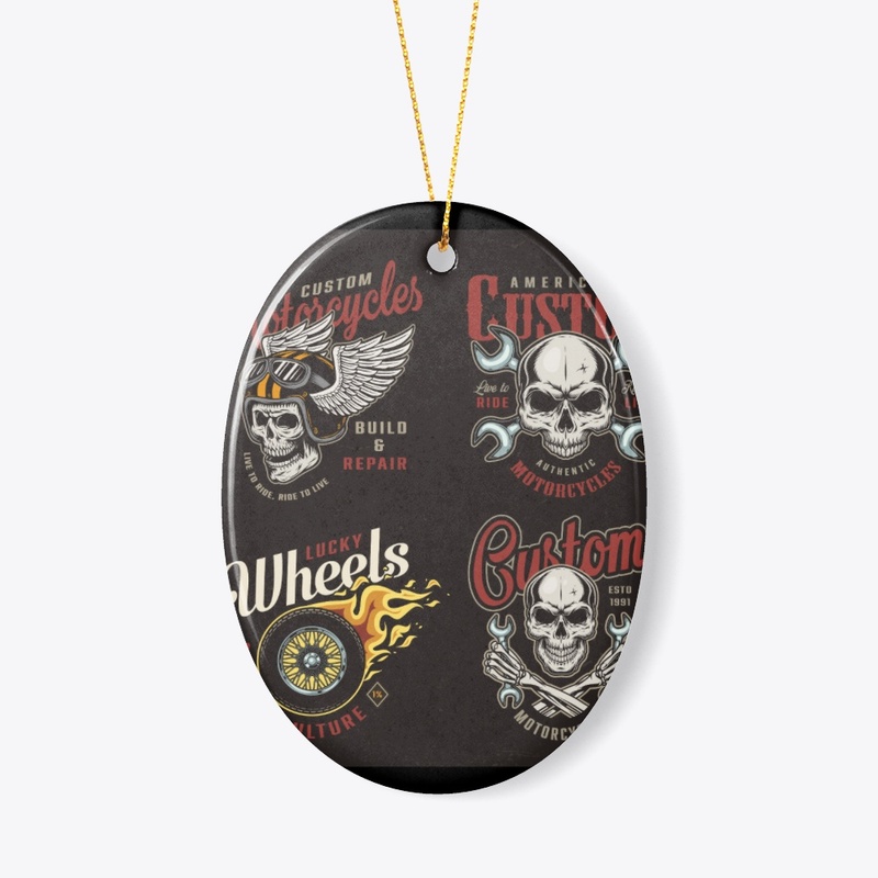 Skeleton Motorcycle T-Shirt Design 