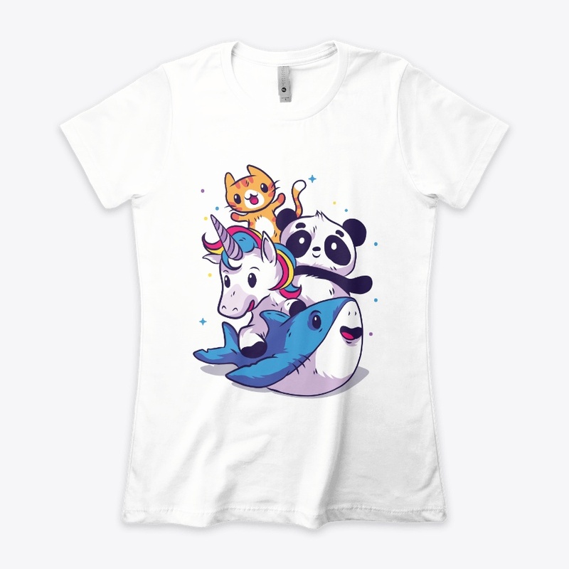 Cute Unicorn Riding and Having Good Time