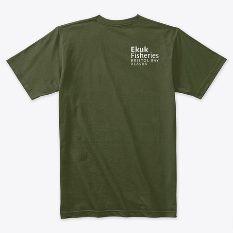 Ekuk Fisheries (2019) Military Green T-Shirt Back