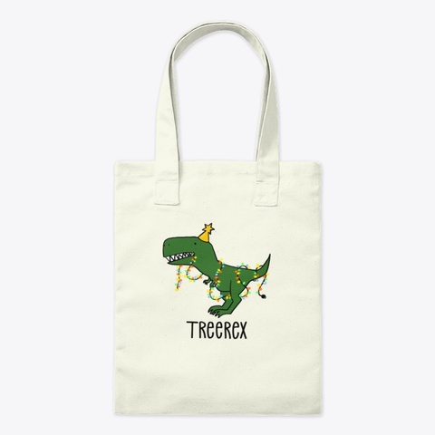 Treerex Weihnachtliches Tiermotiv T Rex Natural Maglietta Front