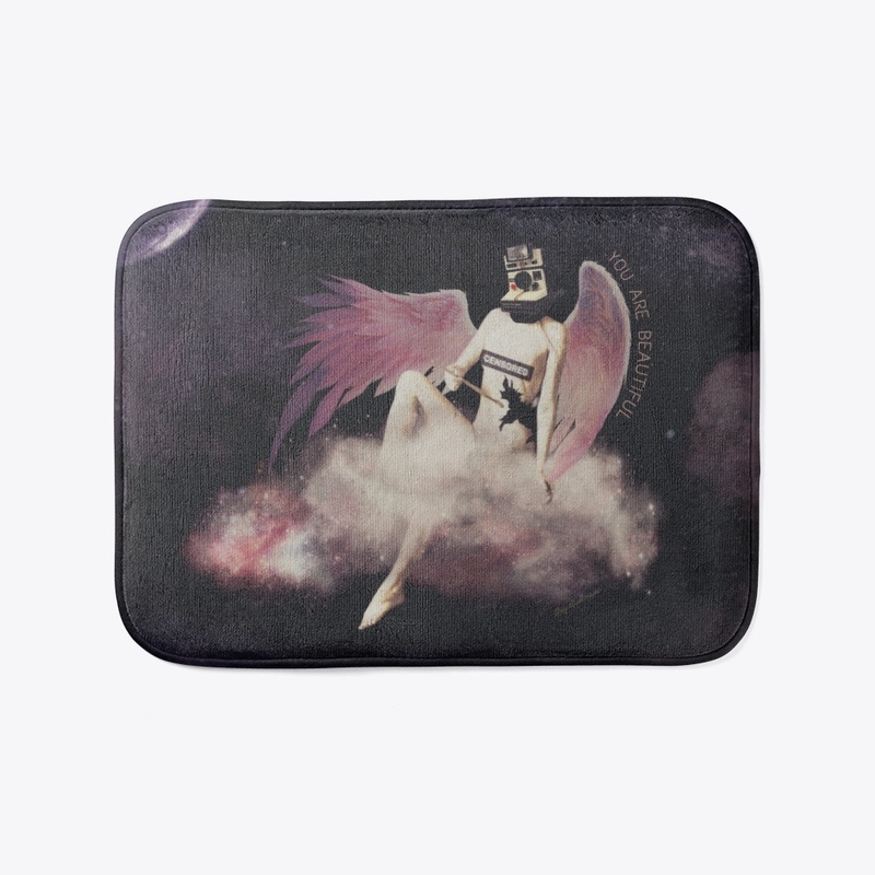 Angel Painting Herself On Cloud