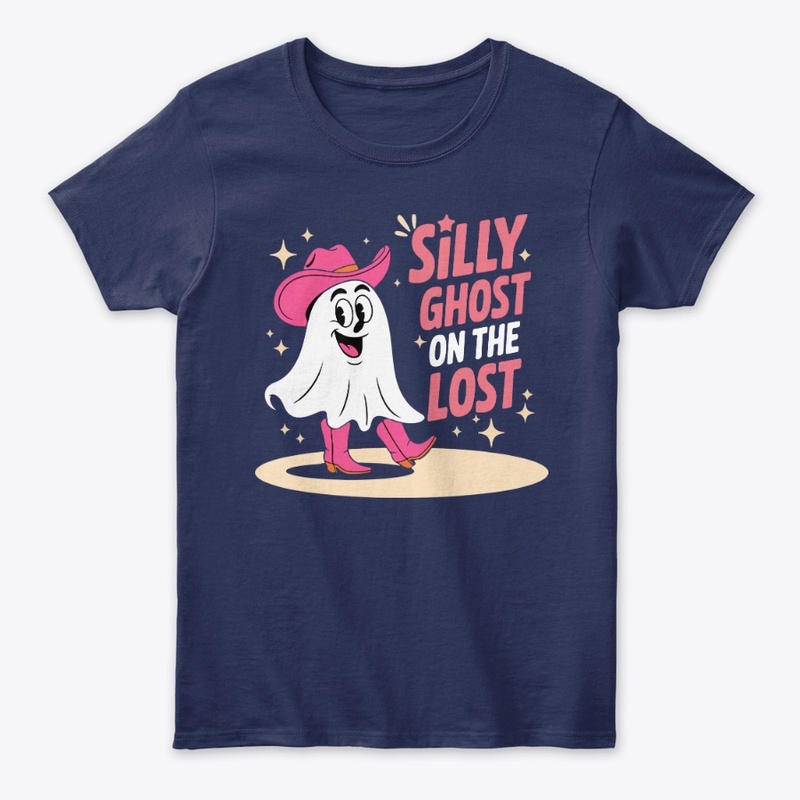 Silly Cowboy Ghost Funny Retro