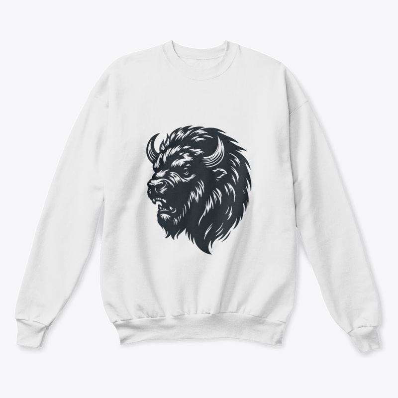 Untamed Bison Head Art