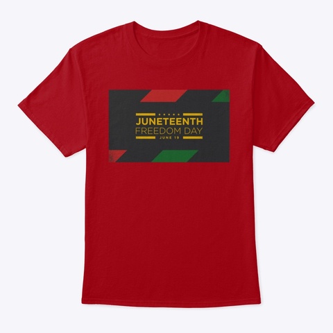 Juneteenth T Shirt Men Deep Red T-Shirt Front