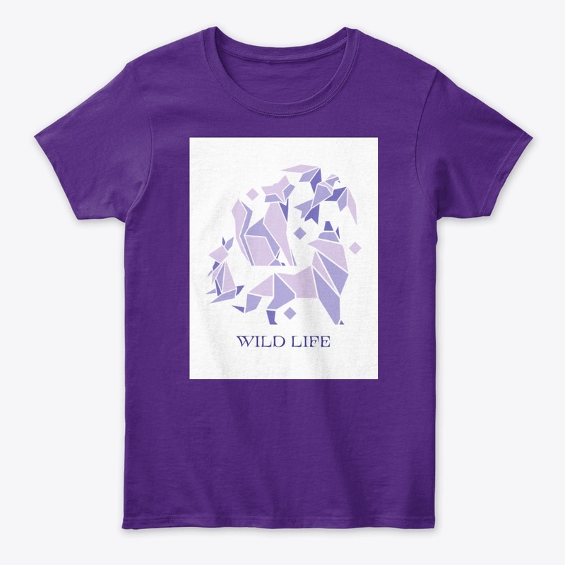 Purple Geometric Animals Design