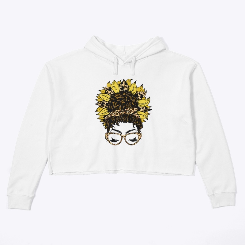 Mom bun sunflower curly hair