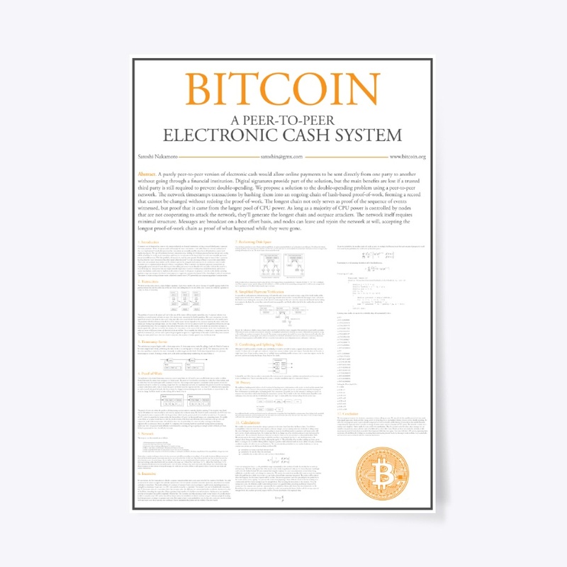 Bitcoin Whitepaper (Light) Wall Art