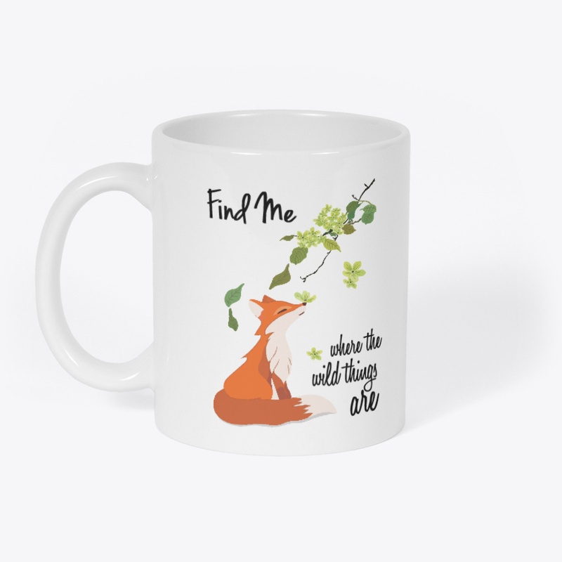 Wild Fox nature ceramic mug