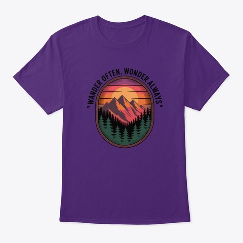 Wander Sunset  Purple T-Shirt Front