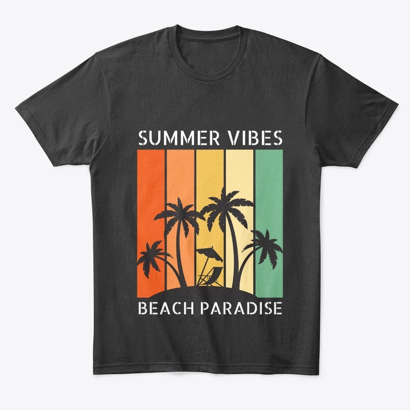 Colorful Retro Summer Beach