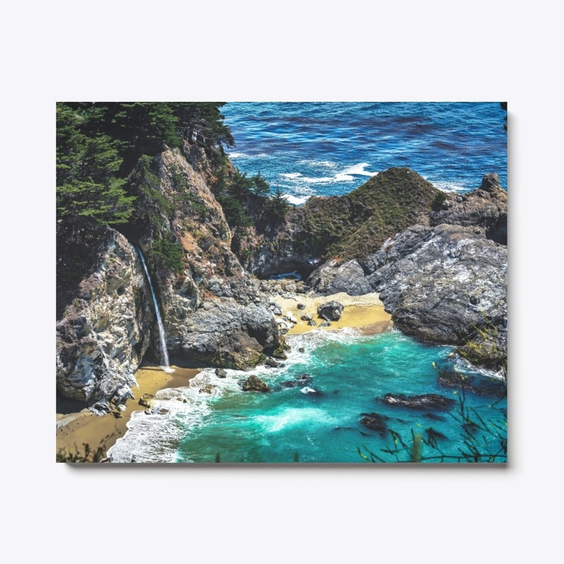 Waterfall at the sea