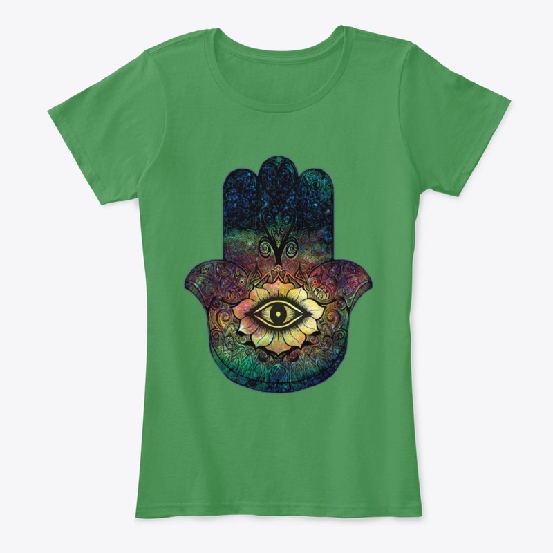 Hamsa amulet - Hand of Fatima in color 