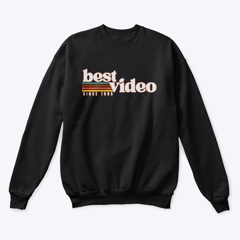 Retro Sweatshirt Black Maglietta Front