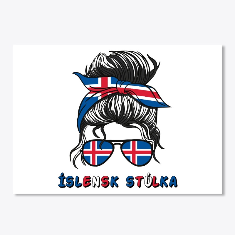  Island Iceland Flag Girls Icelandic
