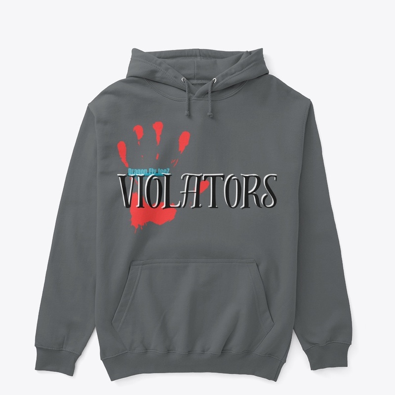 Violator Red Hand Print-Hoodie
