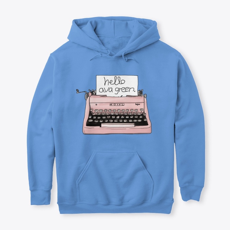 Hello Ava Green Typewriter