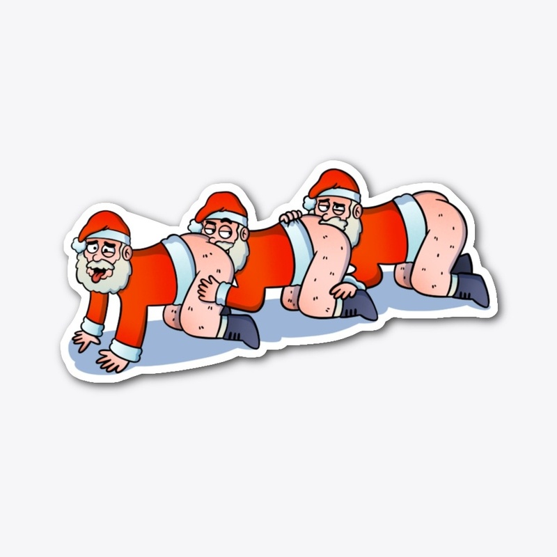 Human Christmas Santapede