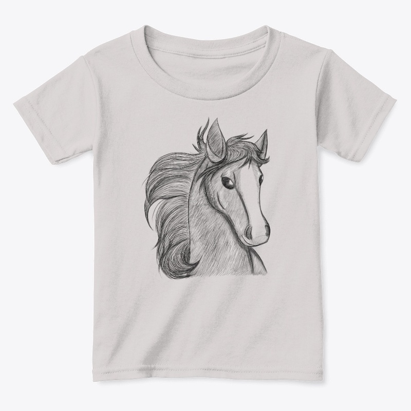 Horse Headshot Sketch Kids (More Colors)