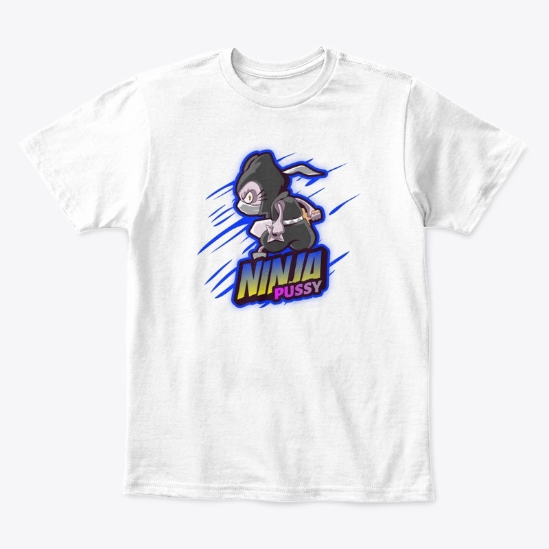 Cartoon logo design with ninja pussy