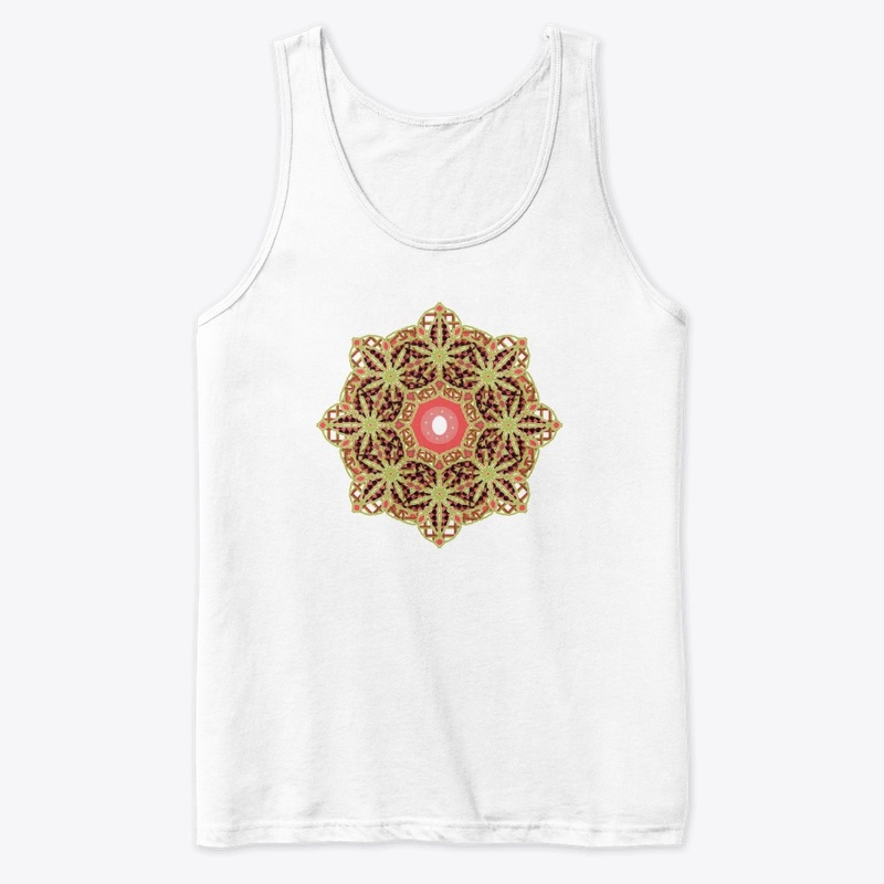 pink ornamental radial design