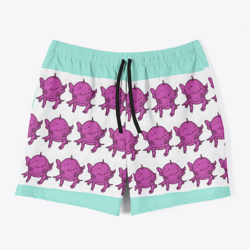 Div Jen All-Over Print Men's Swim Trunks