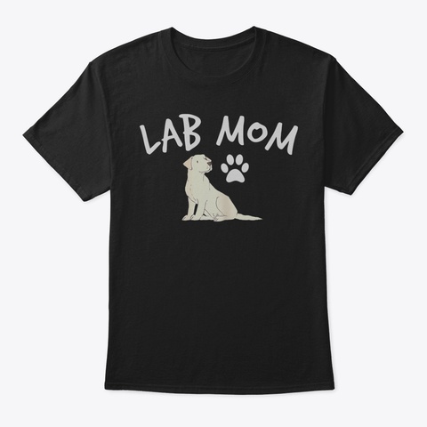 Womens Labrador Retriever Lab Mom Dog Pu Black T-Shirt Front