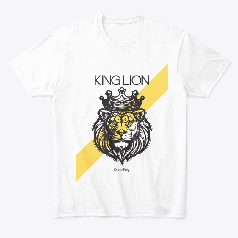 Black Yellow Lion Illustrative Personal 