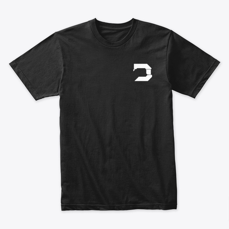 DRAKEOHD WHITE ON BLACK LOGO T-SHIRT
