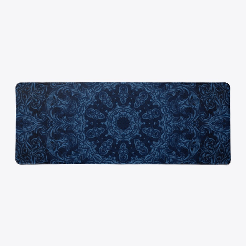 Faux Blue Velvet Kaleidoscope