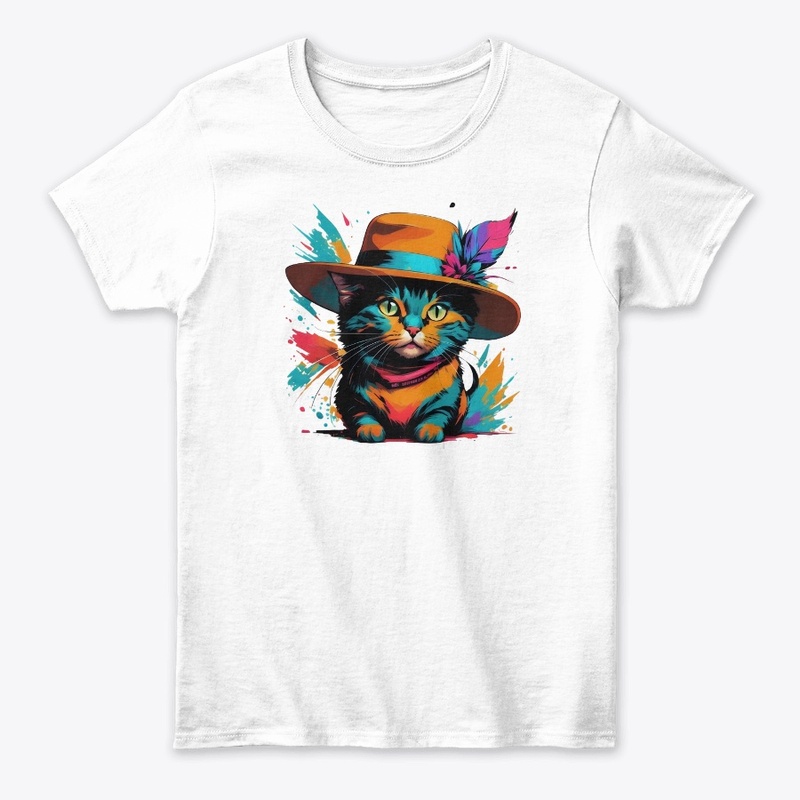 cat wear hat 
