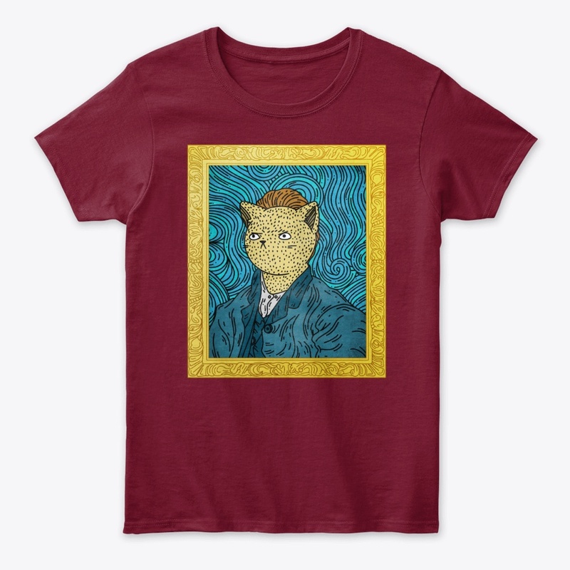 Cat Art Van Gogh