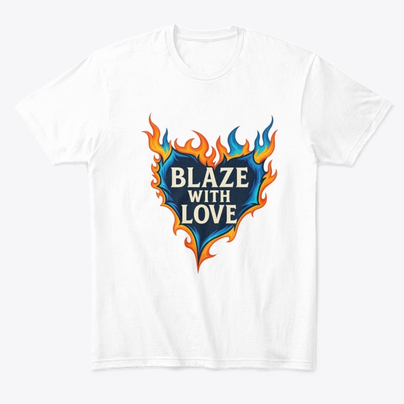 Blaze With Love – Flaming Heart Print