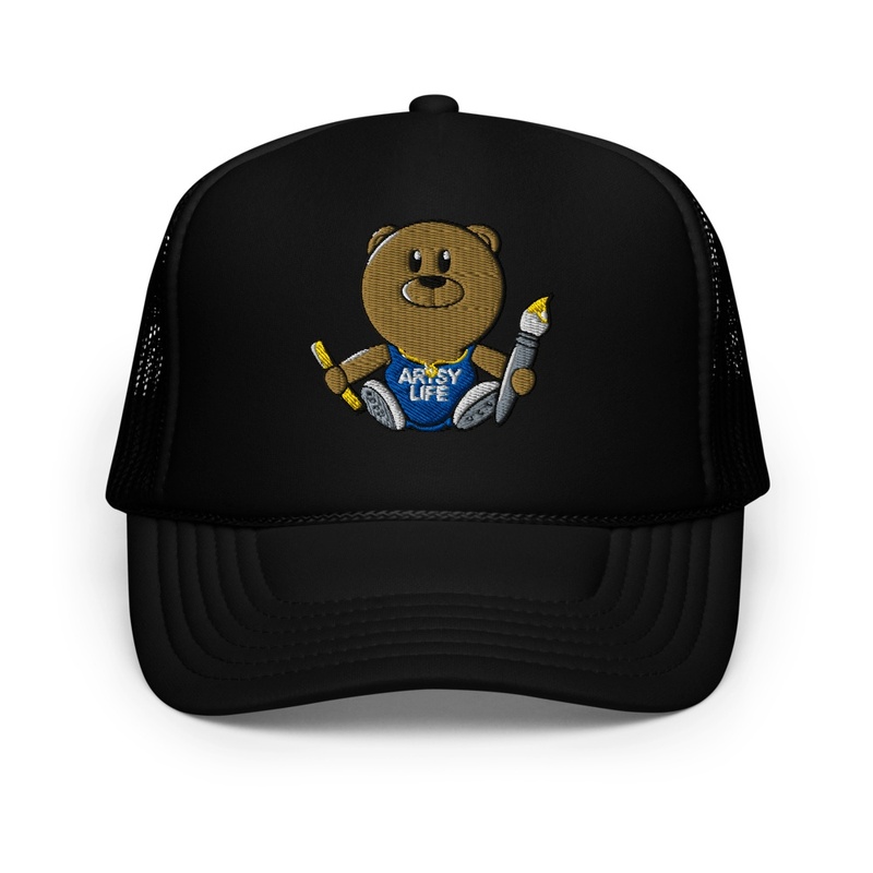 Artsy Bear Paintbrush Trucker
