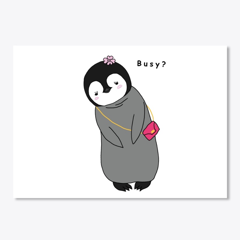 Busy? - Cute Baby Penguin Design